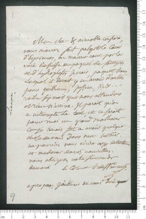 Brief von Jean-Baptiste Geneviève Marcellin Bory de Saint-Vincent an Adelbert von Chamisso