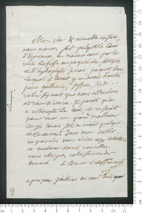 Brief von Jean-Baptiste Geneviève Marcellin Bory de Saint-Vincent an Adelbert von Chamisso