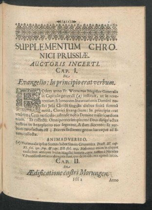 Supplementum Chronici Prussiae.