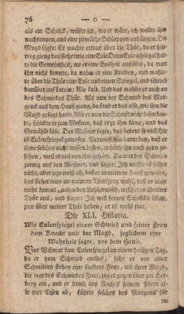 Die XLI. Historia