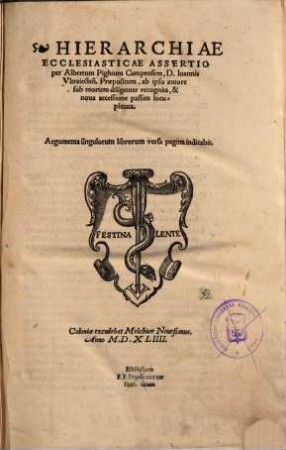 Hierarchiae Ecclesiasticae Assertio