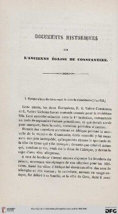Documents historiques sur l'ancienne église de Constantine