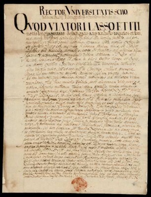 Todesanzeige des Johannes Faustus aus Undingen, Pfarrer zu Nehren, 1610.