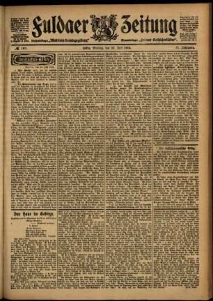 Ausgabe vom Montag, den 25. Juli 1904.