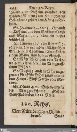 130. Reys. Von Nürnberg gen Oßnabruck