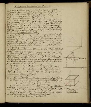 Analytische Geometrie des Raumes.