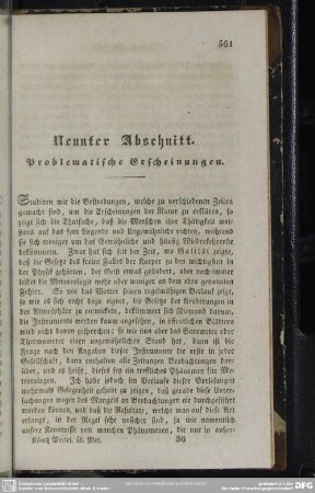 Neunter Abschnitt. Problematische Erscheinungen.
