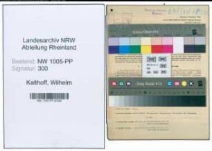 Entnazifizierung Wilhelm Kalthoff , geb. 14.12.1888 (Postinspektor)