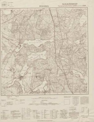 2744 Ahrensberg, Topographische Karte 1:25000 (4cm - Karte)