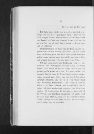 Berlin, den 20. Mai 1905
