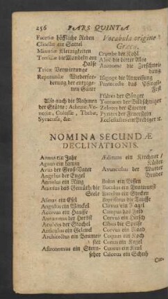 Nomina Secundae Declinationis