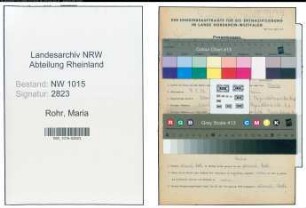 Entnazifizierung Maria Rohr , geb. 07.04.1902 ()