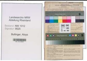 Entnazifizierung Aloys Bullinger , geb. 14.02.1906 (Ingenieur)
