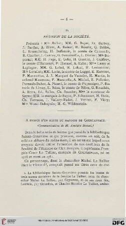 À propos d'un buste du marquis de Courtanvaux