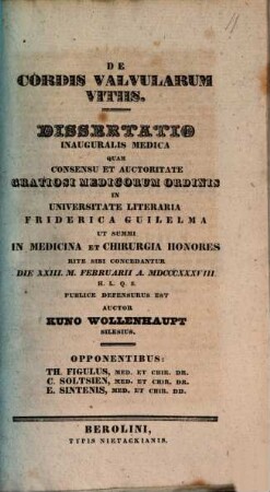 De cordis valvularum vitiis : diss. inaug. med.
