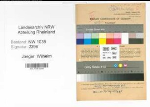 Entnazifizierung Wilhelm Jaeger , geb. 11.02.1899 (Lehrer)