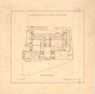 Fischer, Theodor; Bad Kissingen; Kurhaus-Hotel - Grundriss EG