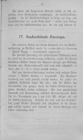 IV. Rauchverhütende Feuerungen