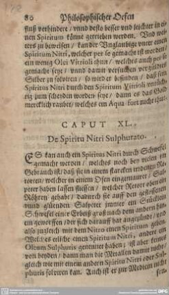 CAPUT XL. De Spiritu Nitri Sulphurato.