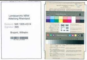 Entnazifizierung Wilhelm Braamt , geb. 11.04.1903 (Kaufmann)