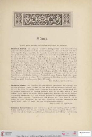 Möbel (Nr. 1-80)