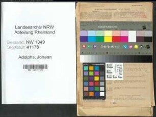 Entnazifizierung Johann Adolphs , geb. 21.05.1892 (Verwaltungsbeamter)