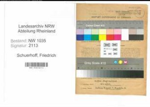 Entnazifizierung Friedrich Schuerhoff , geb. 05.10.1893 (Garagenmeister)
