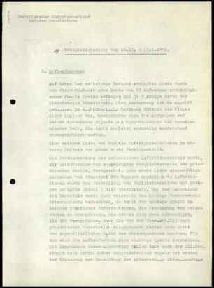 Tätigkeitsbericht vom 10.12.1941-15.01.1942