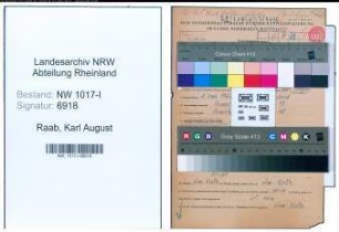 Entnazifizierung Karl August Raab , geb. 02.01.1922 (Werkmeister)