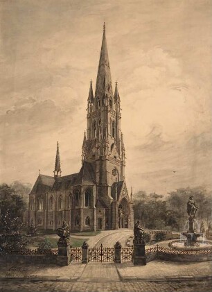 Evangelische Kirche, Kassel: Perspektivische Ansicht