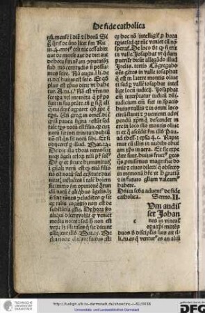 Dominica secunda adventus de fide catholica, sermo II.