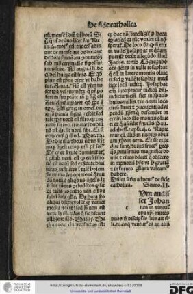 Dominica secunda adventus de fide catholica, sermo II.
