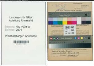 Entnazifizierung Anneliese Weichselberger , geb. 03.10.1911 (Fuersorgerin)