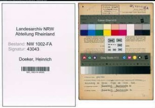 Entnazifizierung Heinrich Doeker, geb. 01.08.1895 (Fahrer)