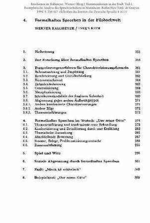 Formelhaftes Sprechen in der Filsbachwelt