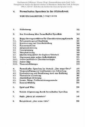 Formelhaftes Sprechen in der Filsbachwelt