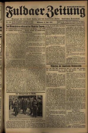 Ausgabe vom Mittwoch, den 12. Juni 1929.