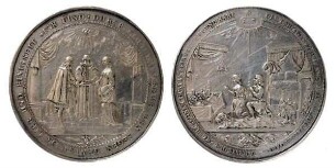 Breiter Hochzeitsschautaler um 1680
