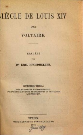 Siècle de Louis XIV., 2