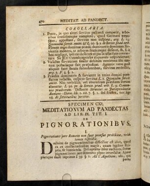 470-483, Sp. 111. De Pignorationibus