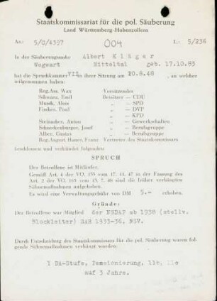 Kläger, Albert