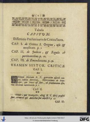 Tabula Capitum.
