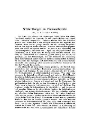 Schülerübungen im Chemieunterricht