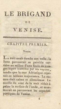 Le Brigand De Venise