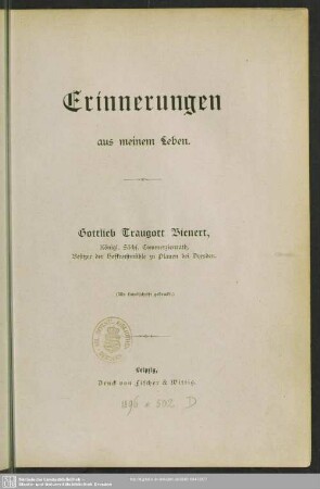 Erinnerungen aus meinem Leben