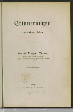 Erinnerungen aus meinem Leben