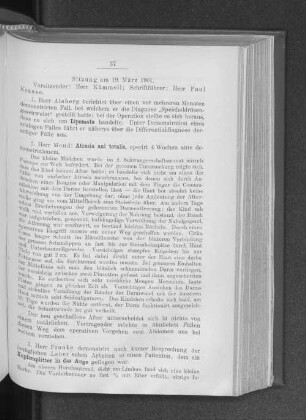 Sitzung am 19. März 1901.