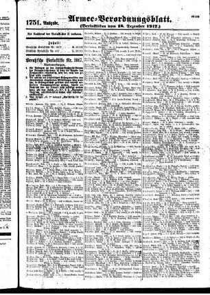 1751. Ausgabe. Dienstag, 18. Dezember 1917