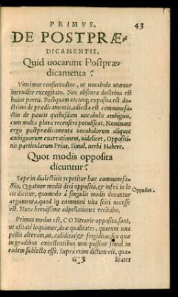 De Postpraedicamentis.