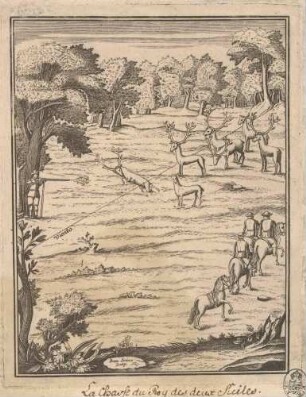 Hirschjagd, aus einer Serie mit Jagdpartien des Königs beider Sizilien
